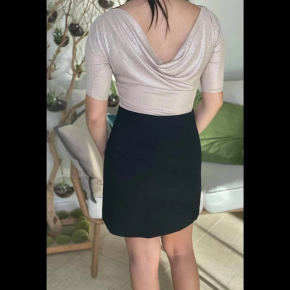 Nasty Gal Nude Metallic Cowl Back Bodysuit - Picture 6 of 6